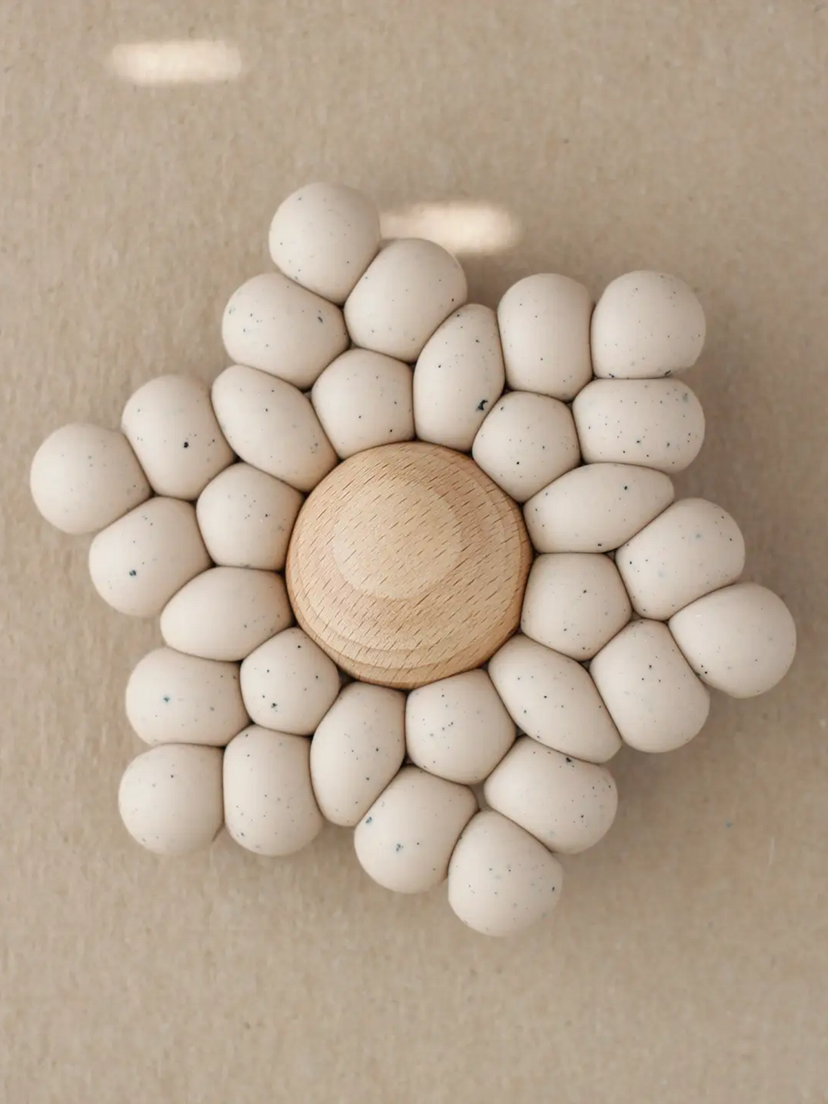 littleCHEW Star Teether in Speckled Vanilla