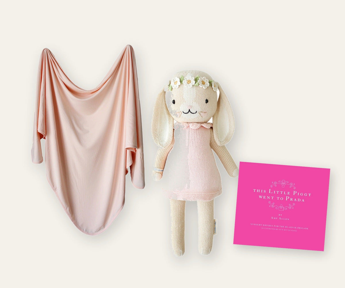 The Pink, the swaddle, the bunny and the book