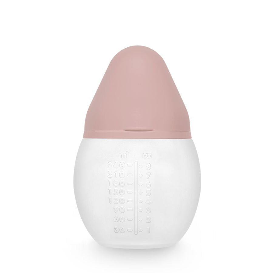 Élhée BibRond baby bottle in blush, 8 oz