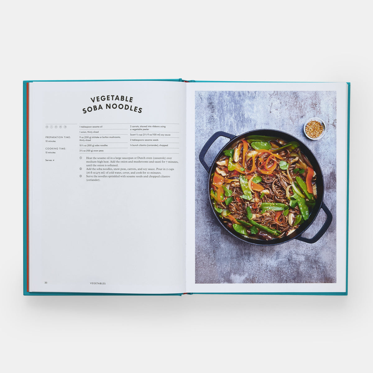 A spread from One Pot: vegetable soba noodles