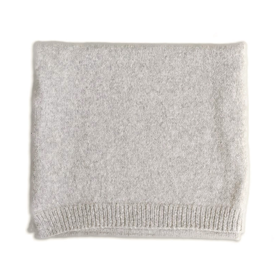 Fair + Simple, Peruvian Alpaca and Organic Pima Cotton Baby Blanket in Grey