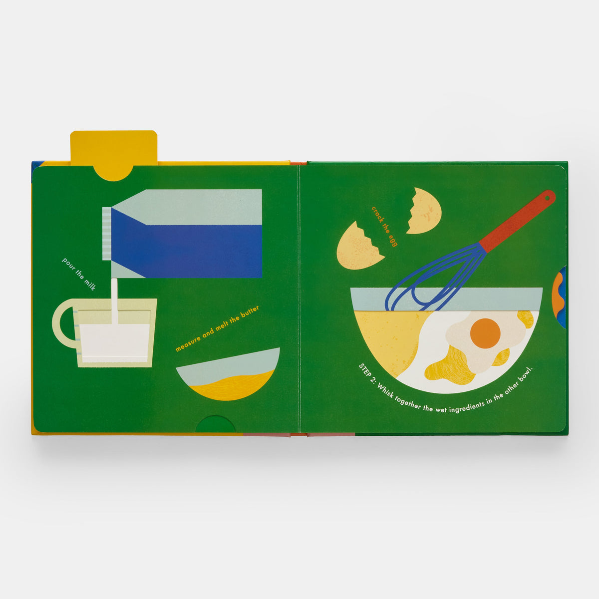Interior spread, pancakes in the pan