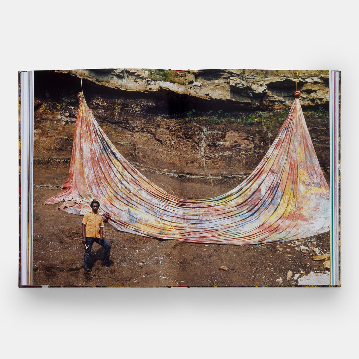 Sam Gilliam monograph, draped canvas spread