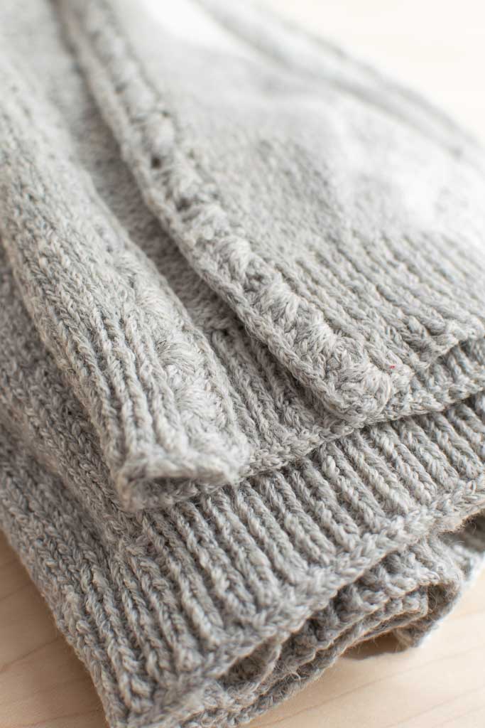 Fair + Simple, Peruvian Alpaca and Organic Pima Cotton Baby Blanket in Grey, 3