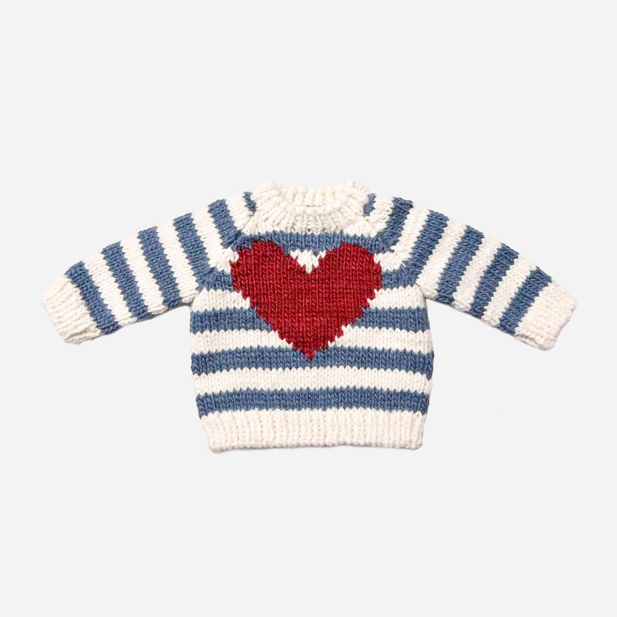 The Blueberry Hill stripe big heart sweater