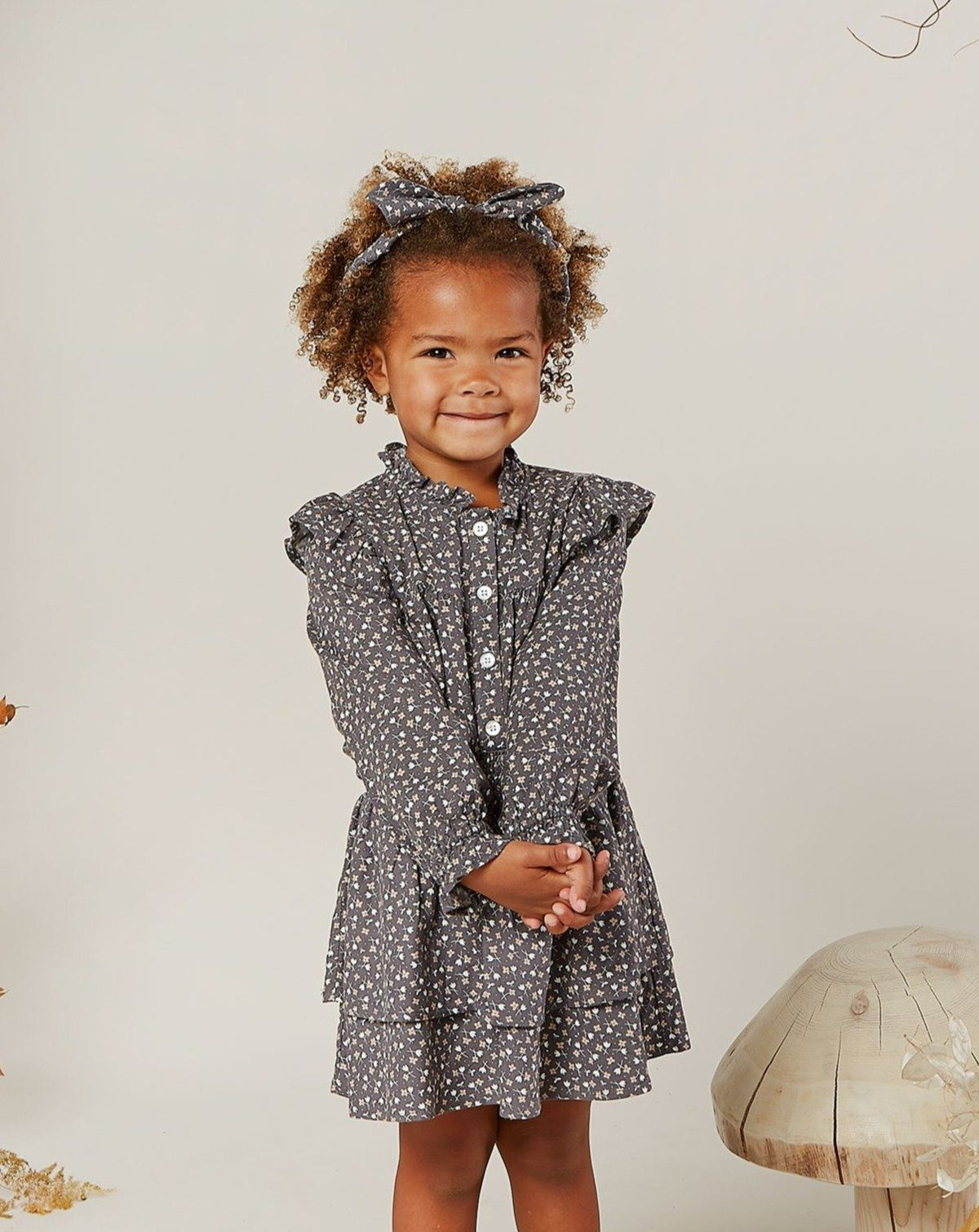 Baby Bow Headband - Washed Indigo