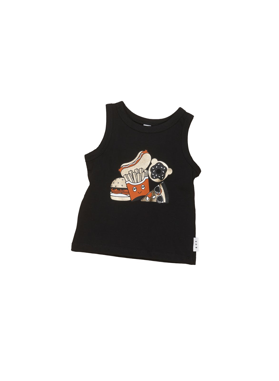 Gold Food Singlet- Black