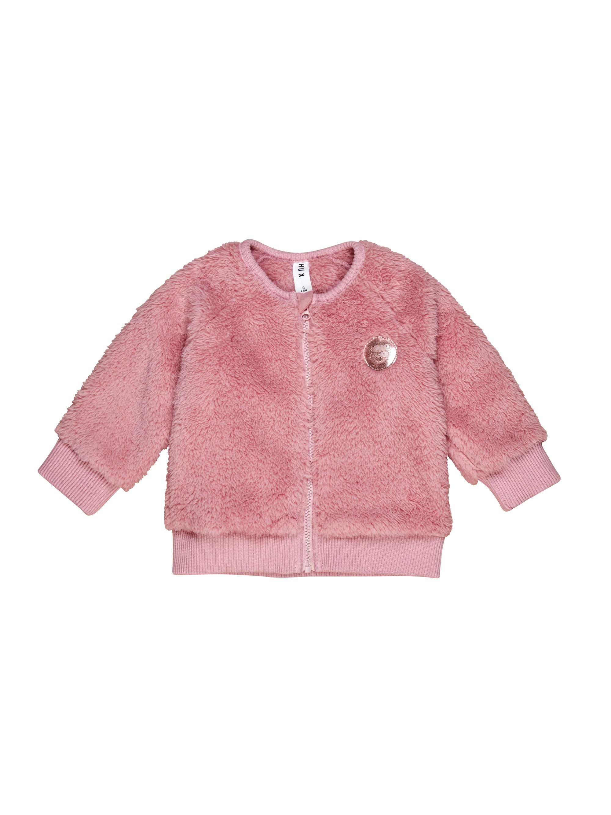 Faux Fur Jacket Dark Rose