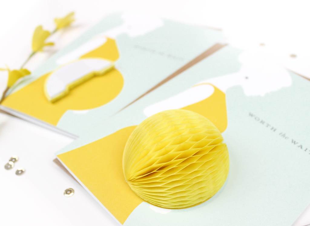 Baby Bump Pop Up- "Worth the Wait" Card