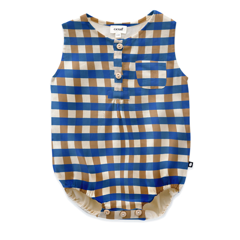 Pocket Romper - Sky Blue