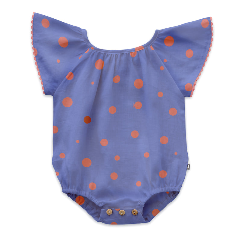 Ruffle Collar Romper - Iris