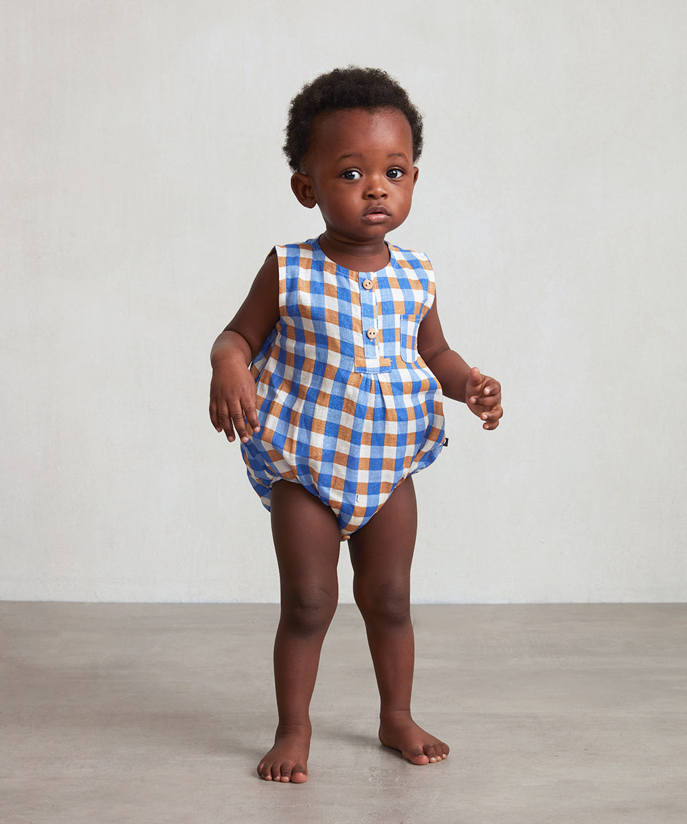 Pocket Romper - Sky Blue