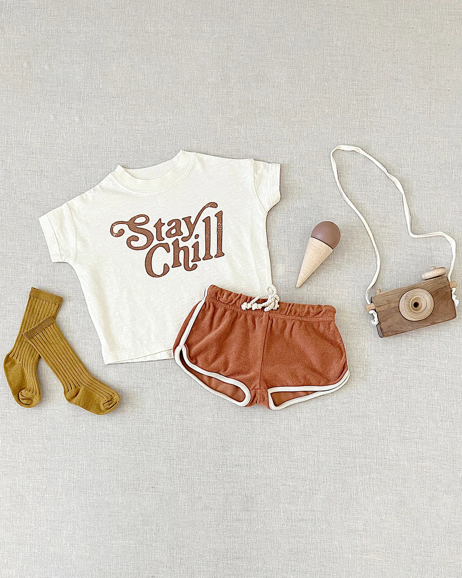 boxy tee, stay chill