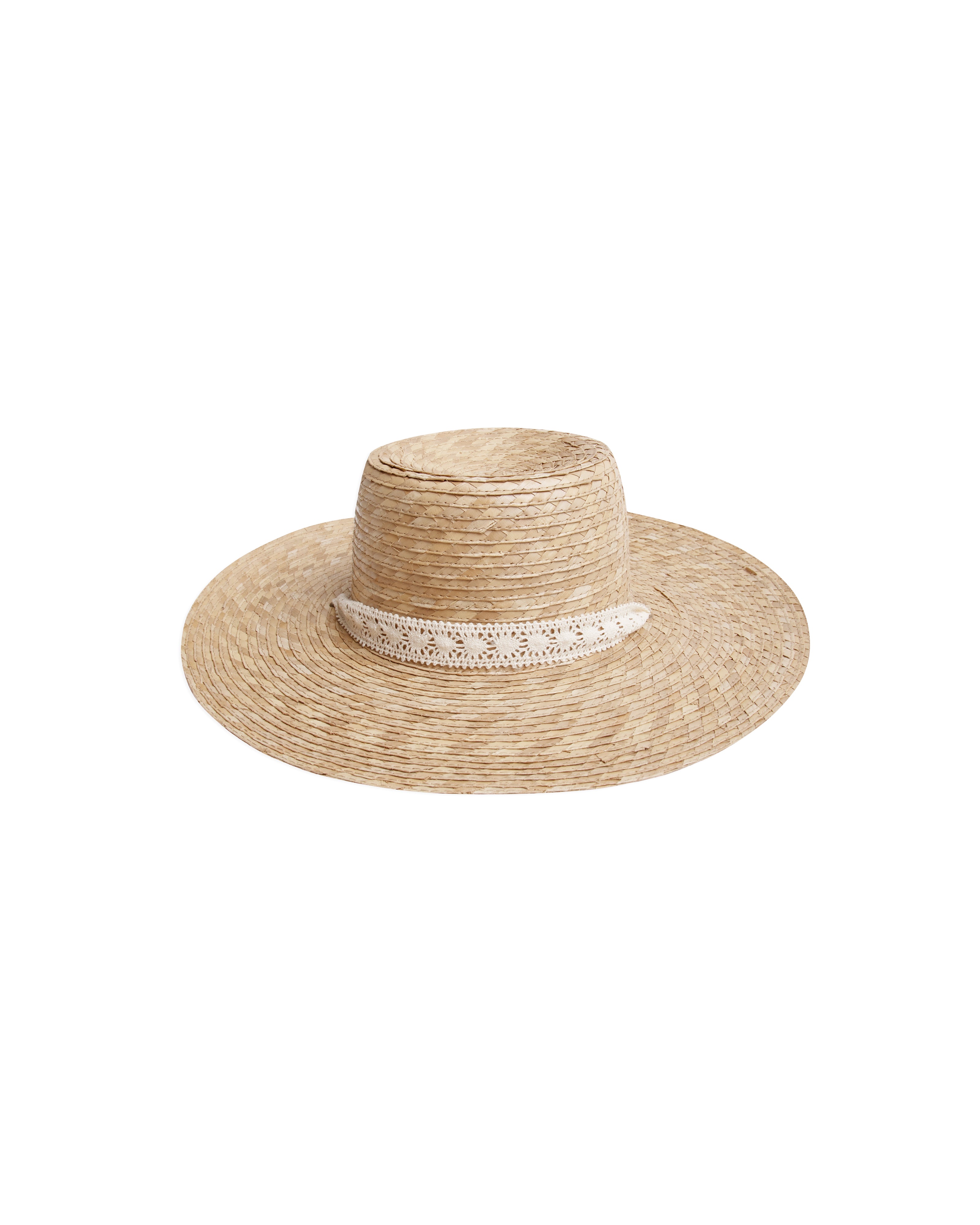 Ribbon Wide Brim Hat Natural