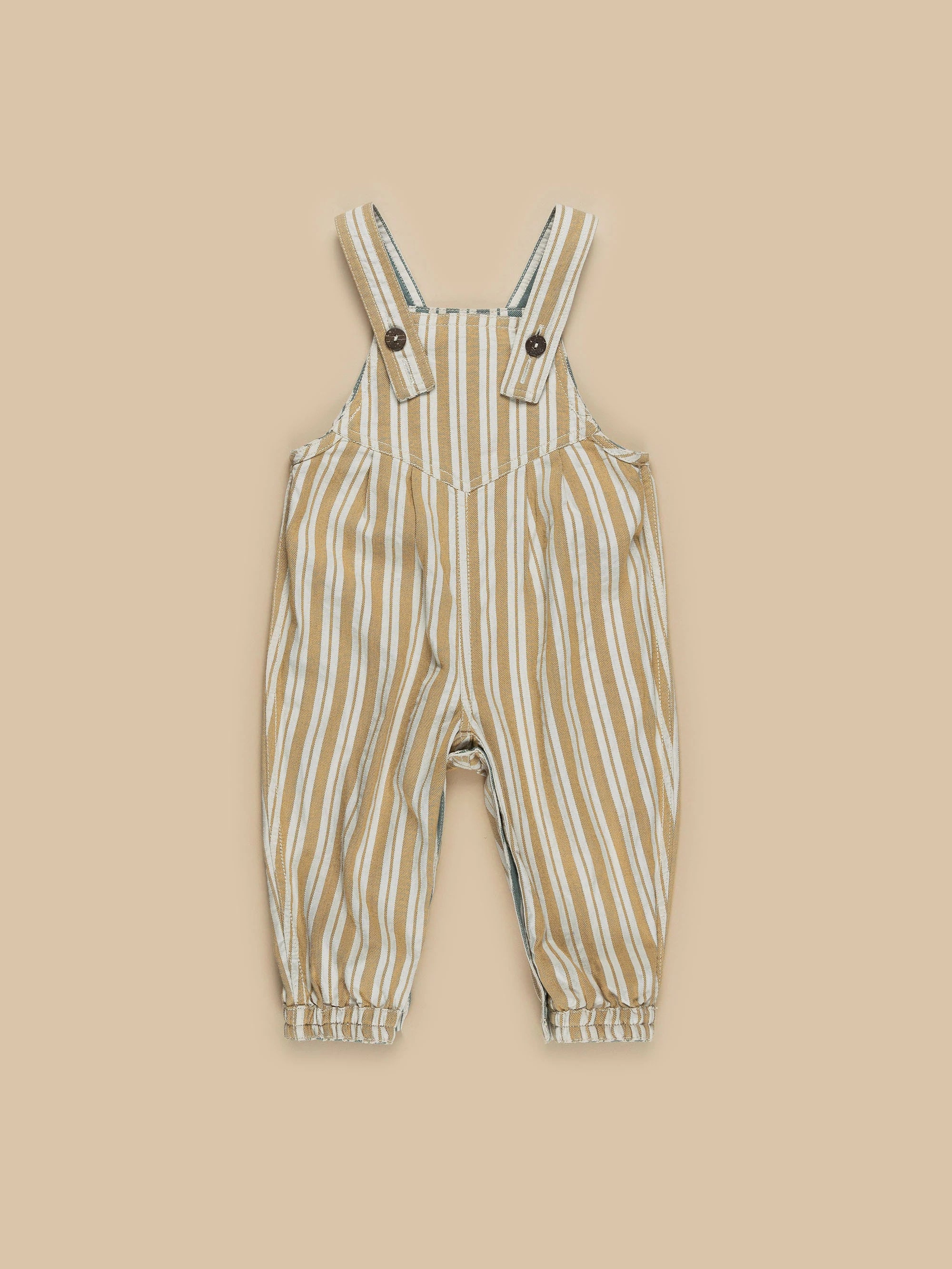 Stripe Reversible Overalls - Light Spruce + Amber Stripe