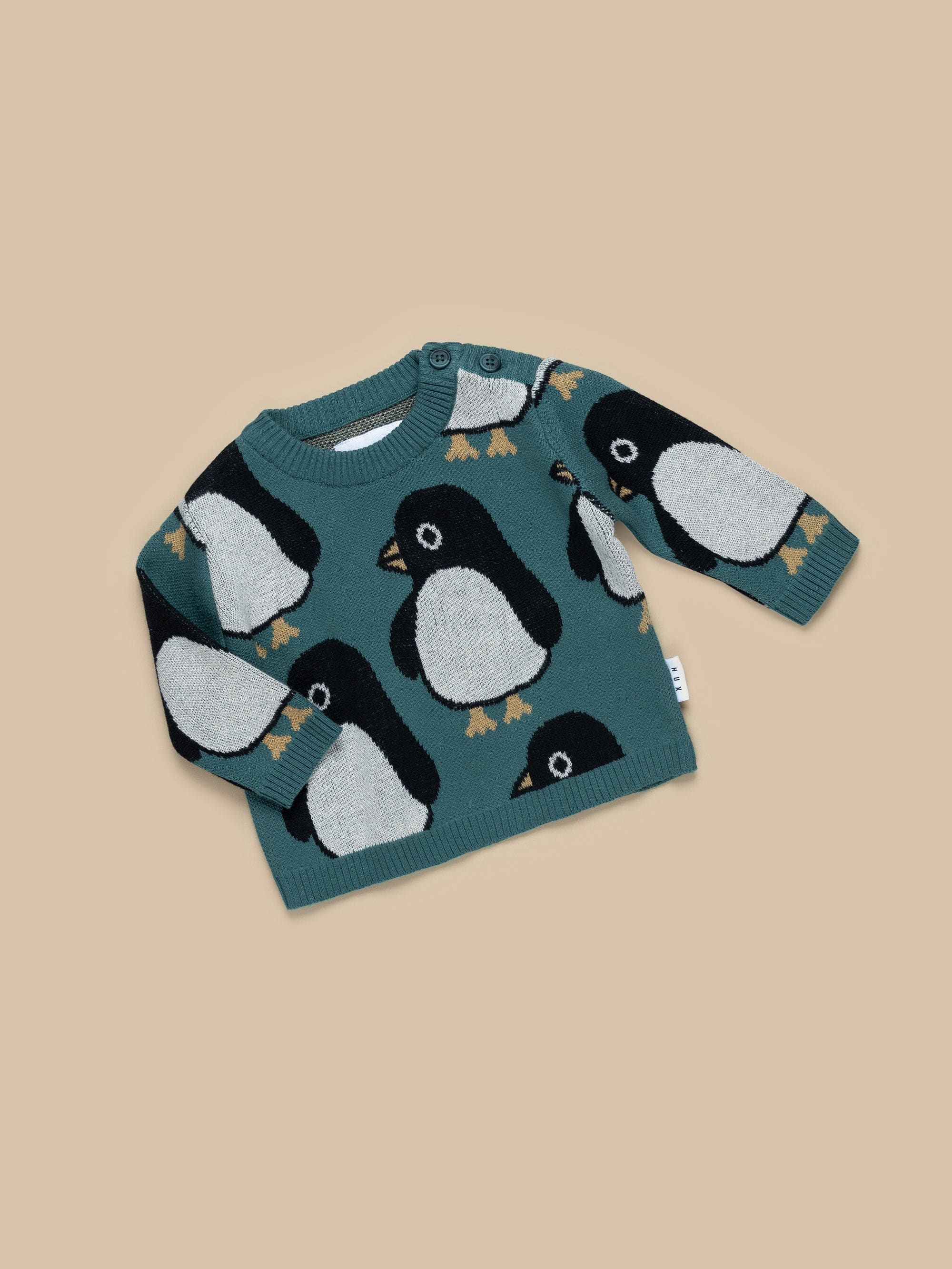 Penguin Knit Jumper - Spruce