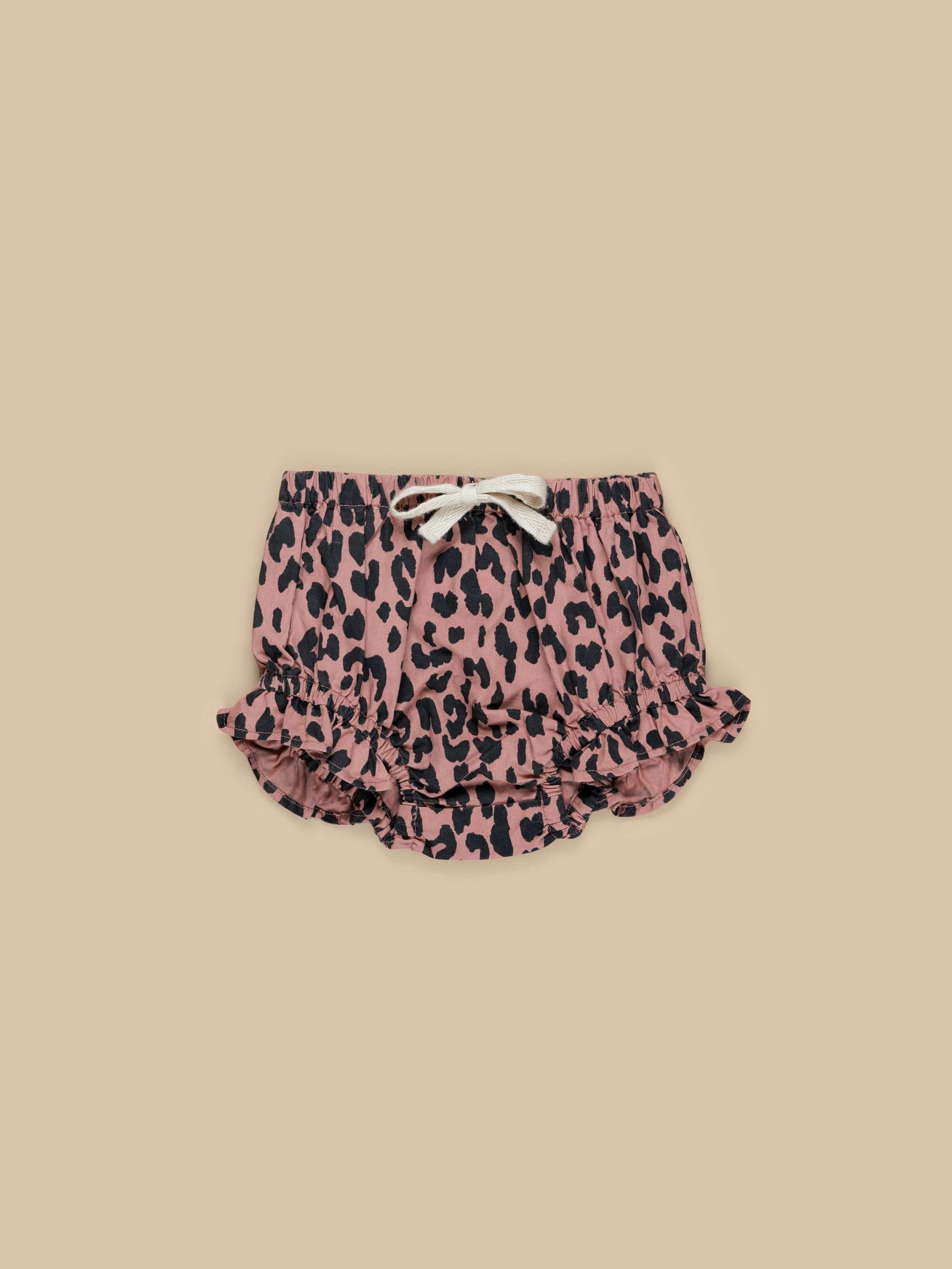 Leopard Woven Bloomer - Dusty Rose