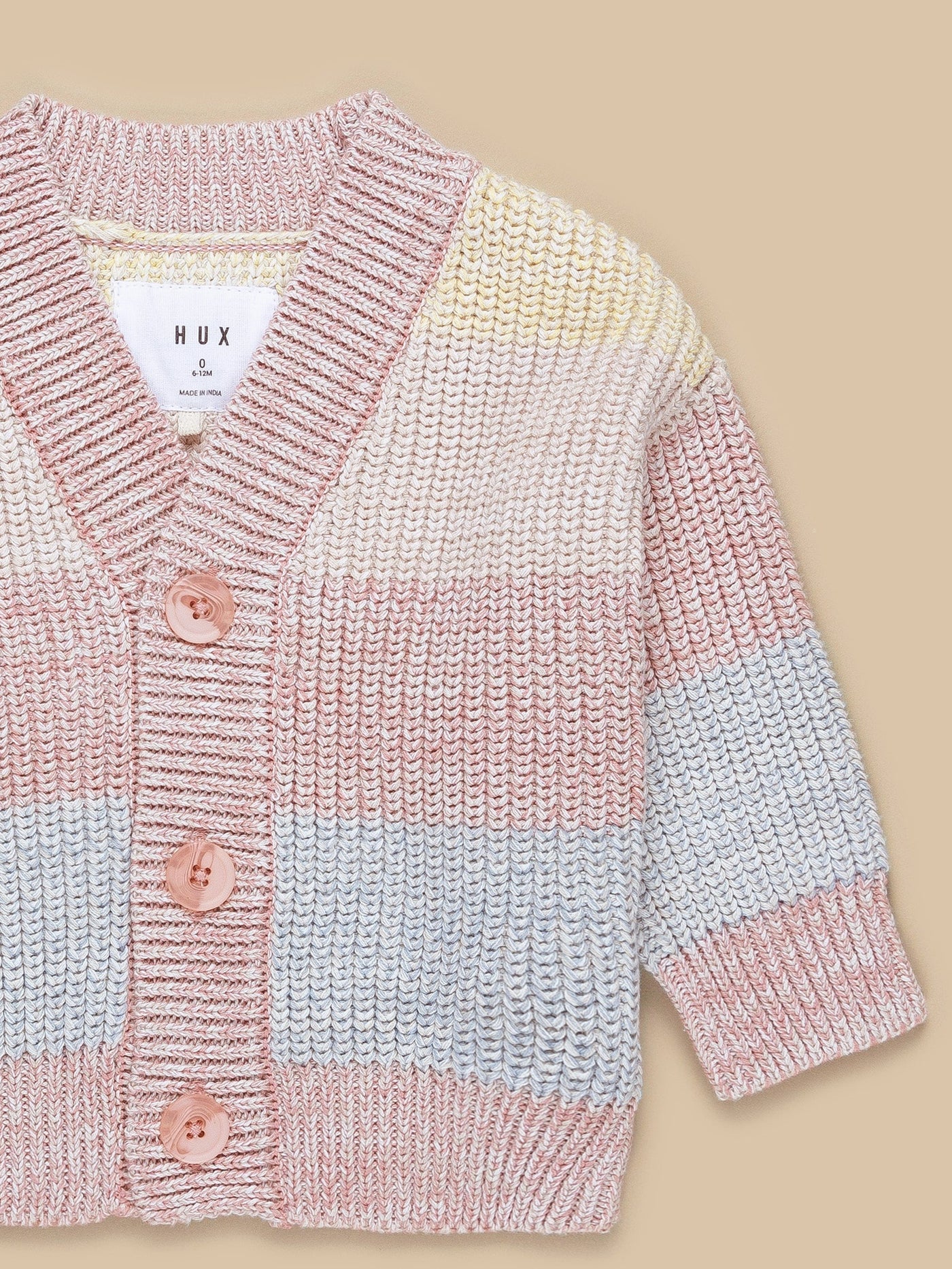 Rainbow Stripe Knit Cardi