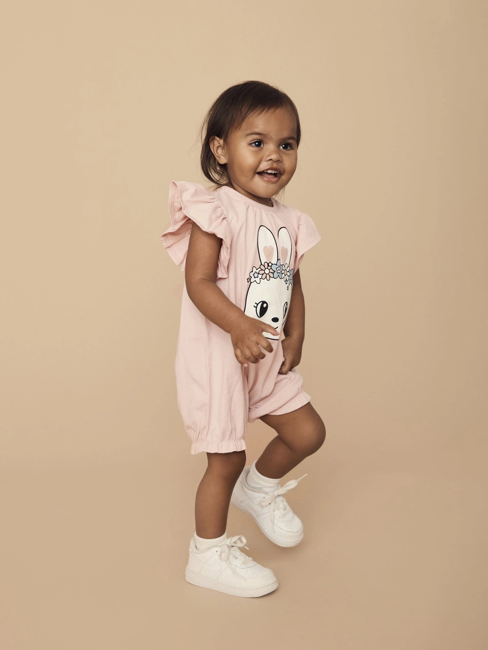 Bunny Princess Romper - Rose