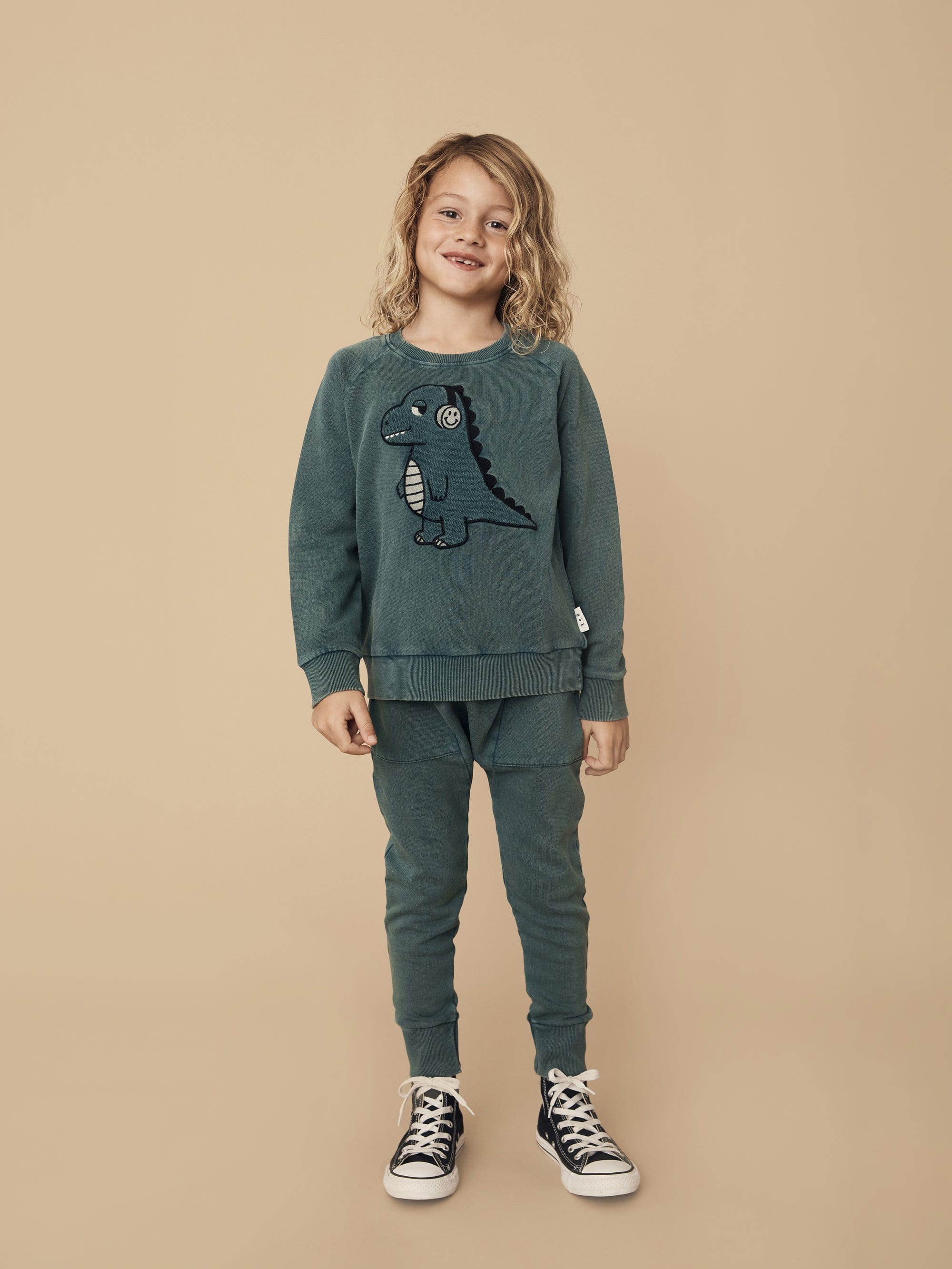 Retro Dino Sweatshirt - Spruce