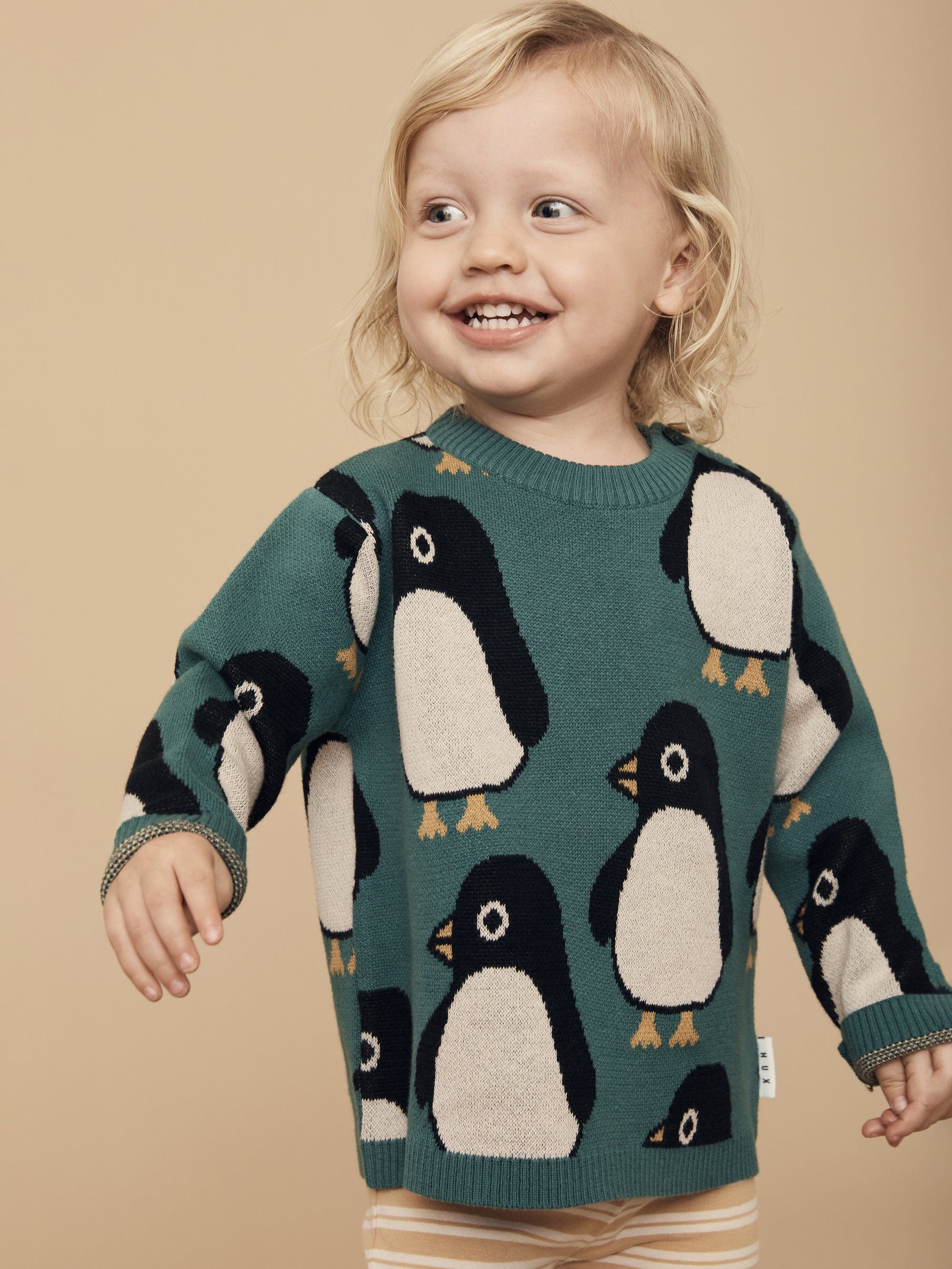 Penguin Knit Jumper - Spruce