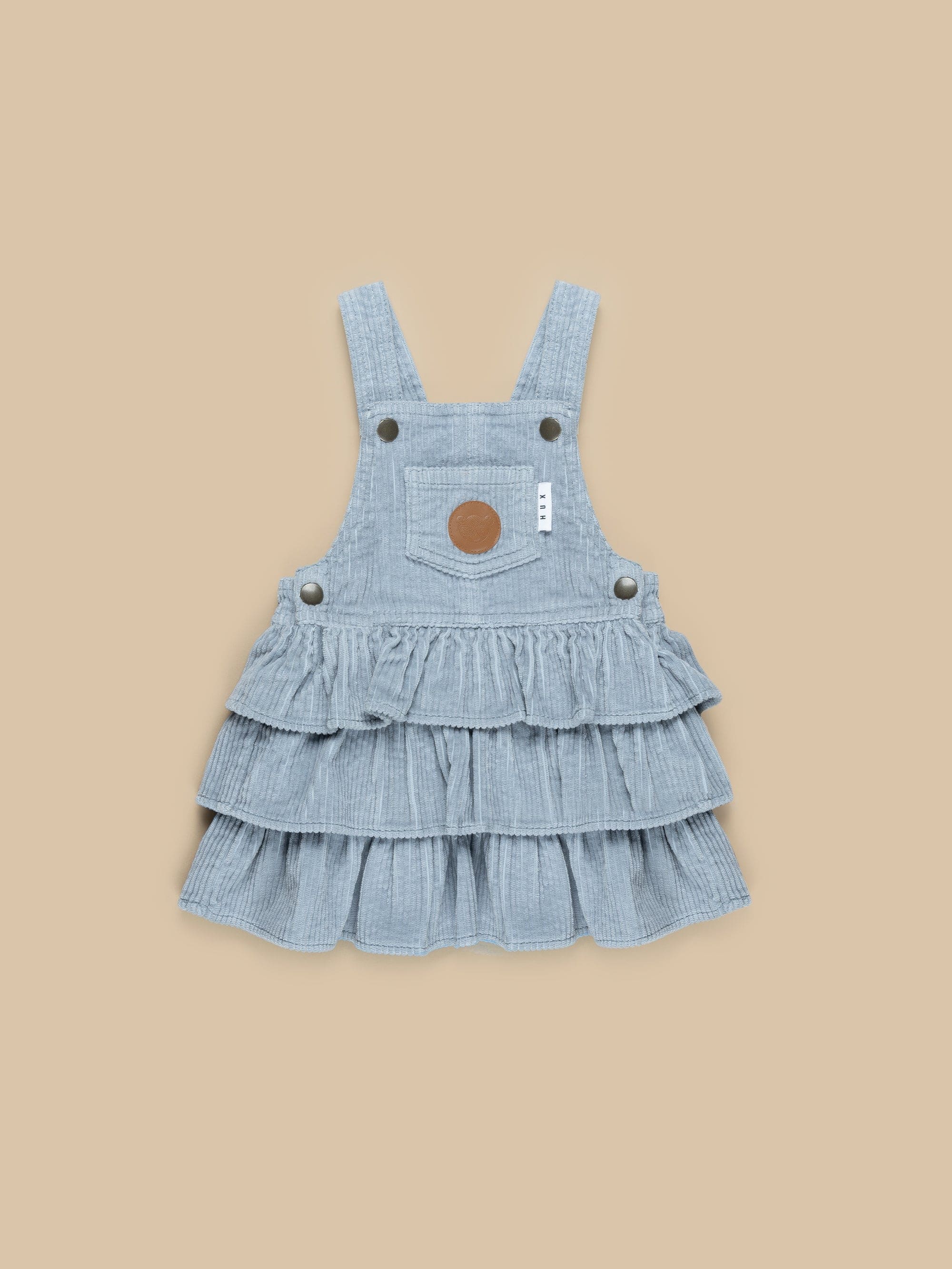 Dusty Blue Cord Pinafore