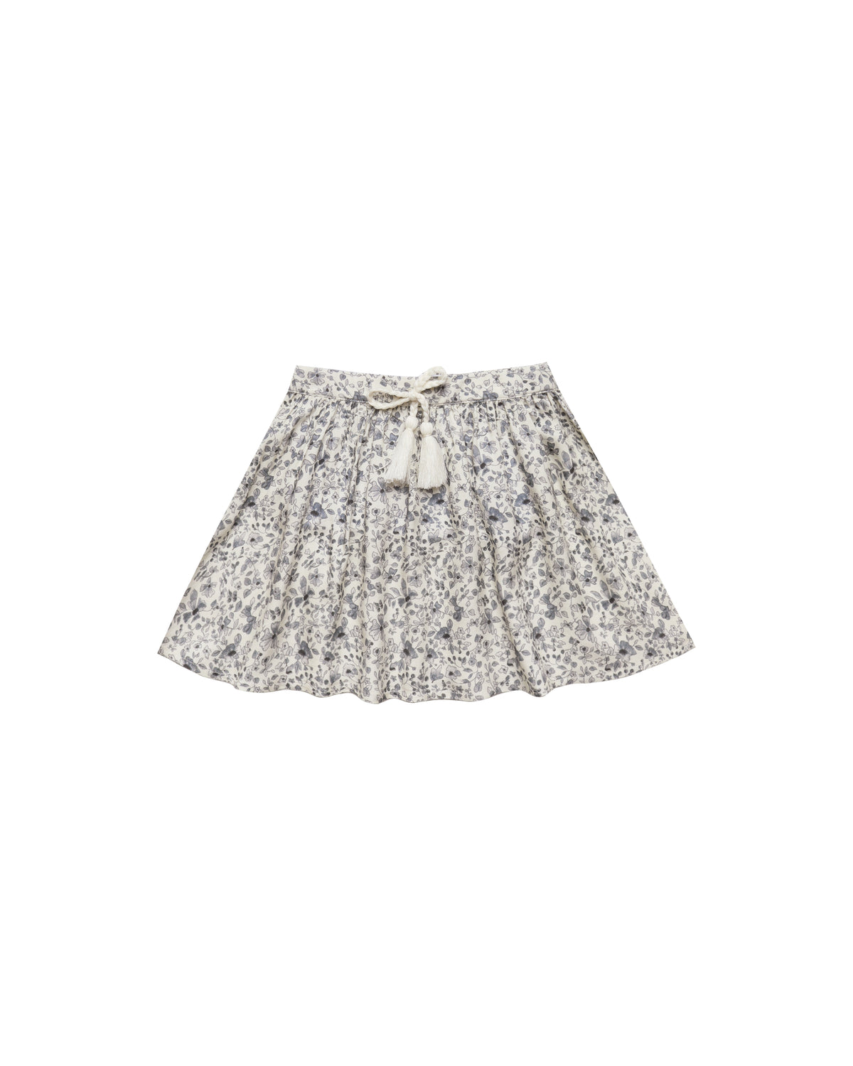 Blue Floral Mini Skirt