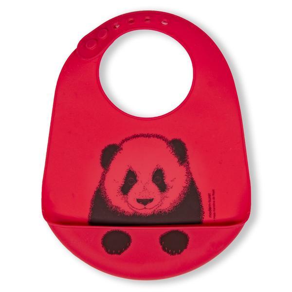 Bucket Bib: Peeking Panda - Red