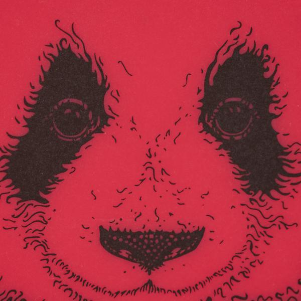 Bucket Bib: Peeking Panda - Red