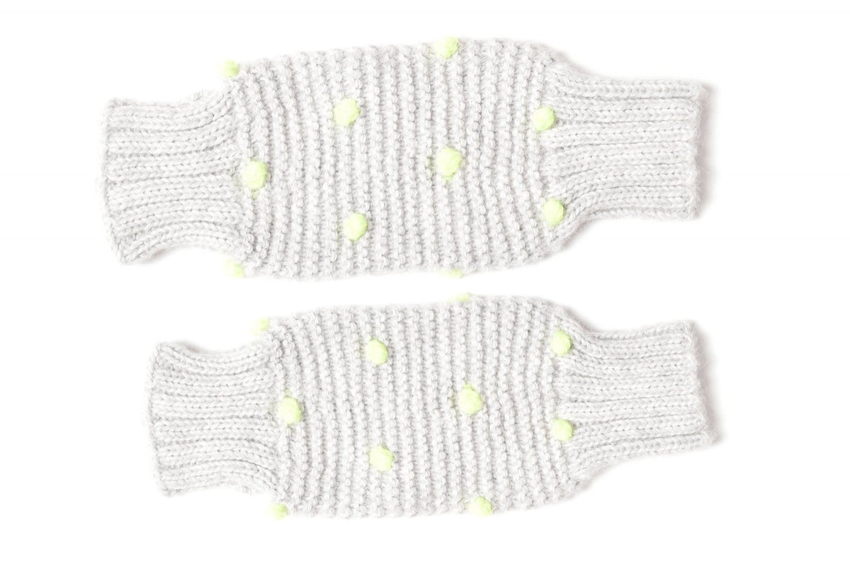 Leg/Arm Warmers Grey w/ Neon Dots