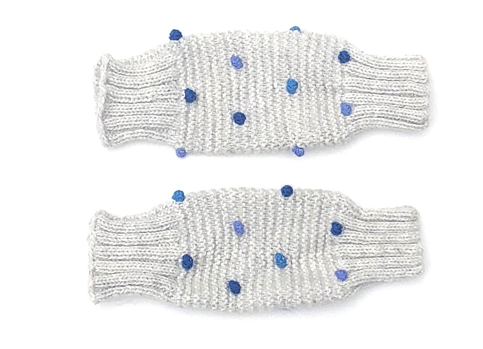 Leg/Arm Warmers Grey w/ Shades of Blue Dots