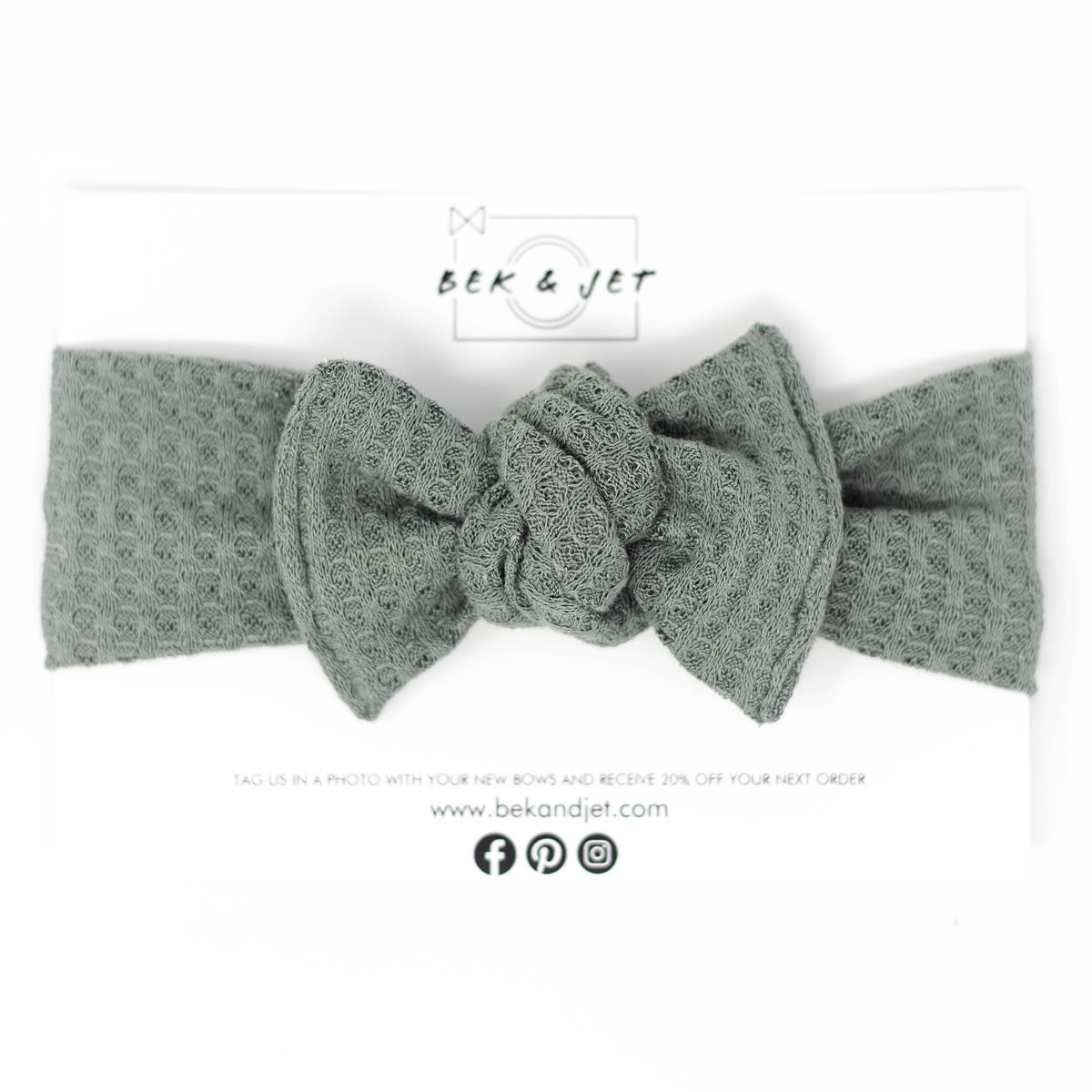 Sage Waffle Knit Headwrap
