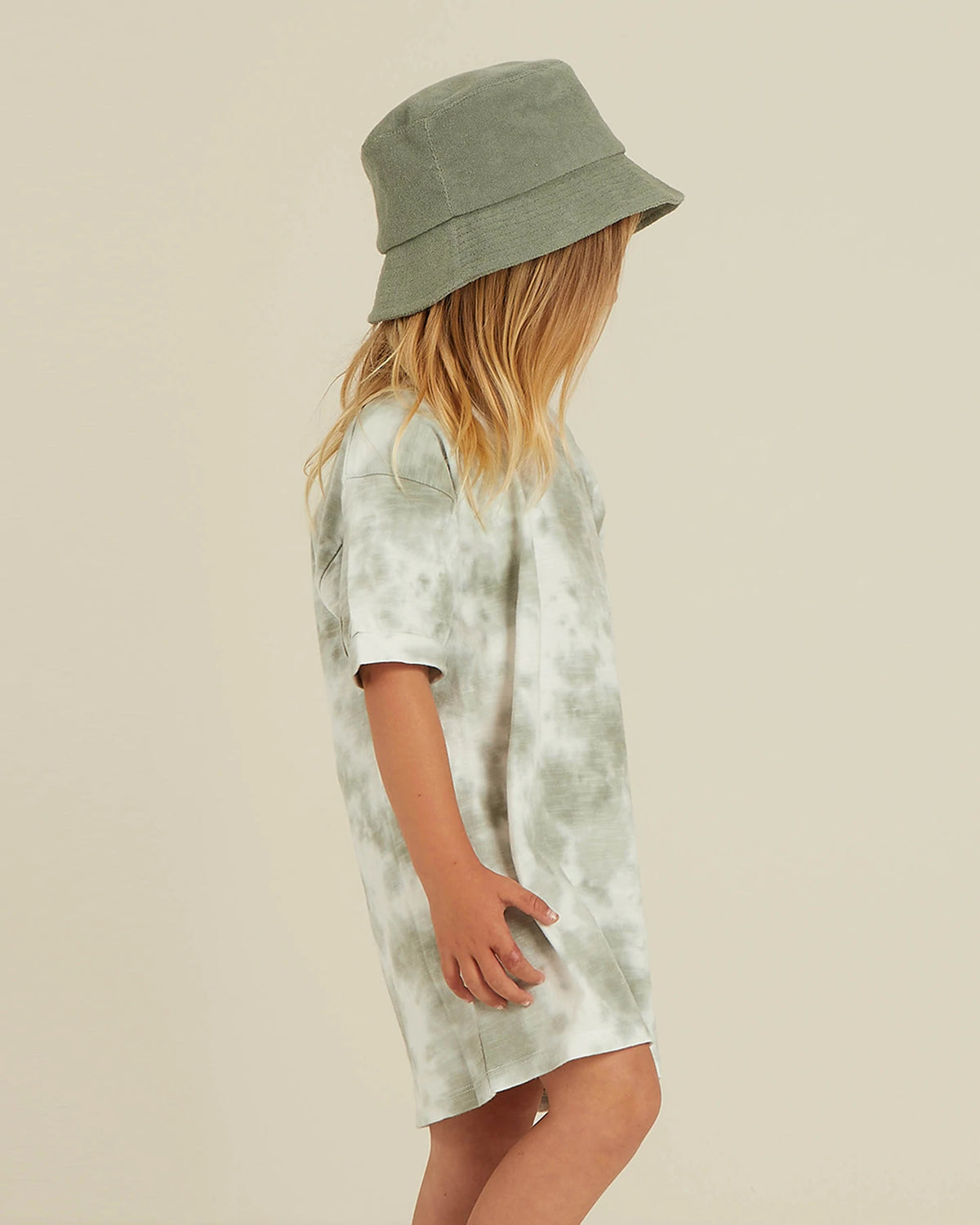 Jersey Shirt Dress, Aqua Tie Dye