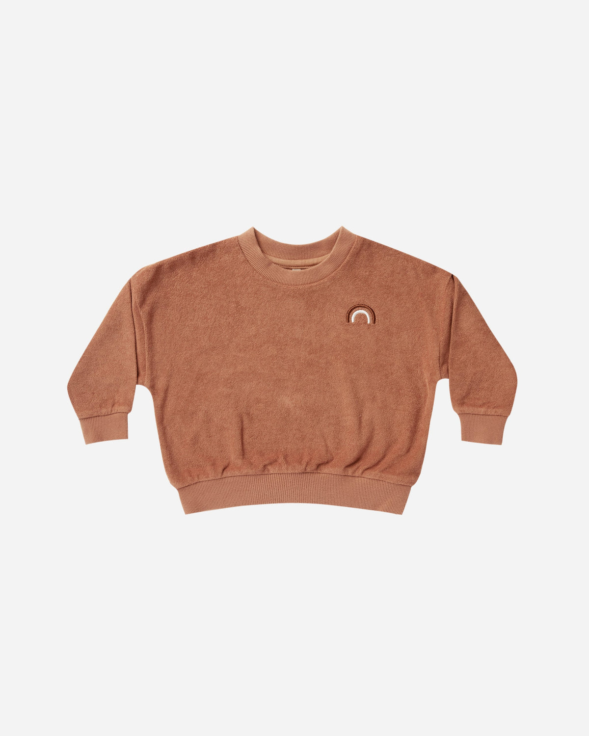 terry crewneck, terracotta