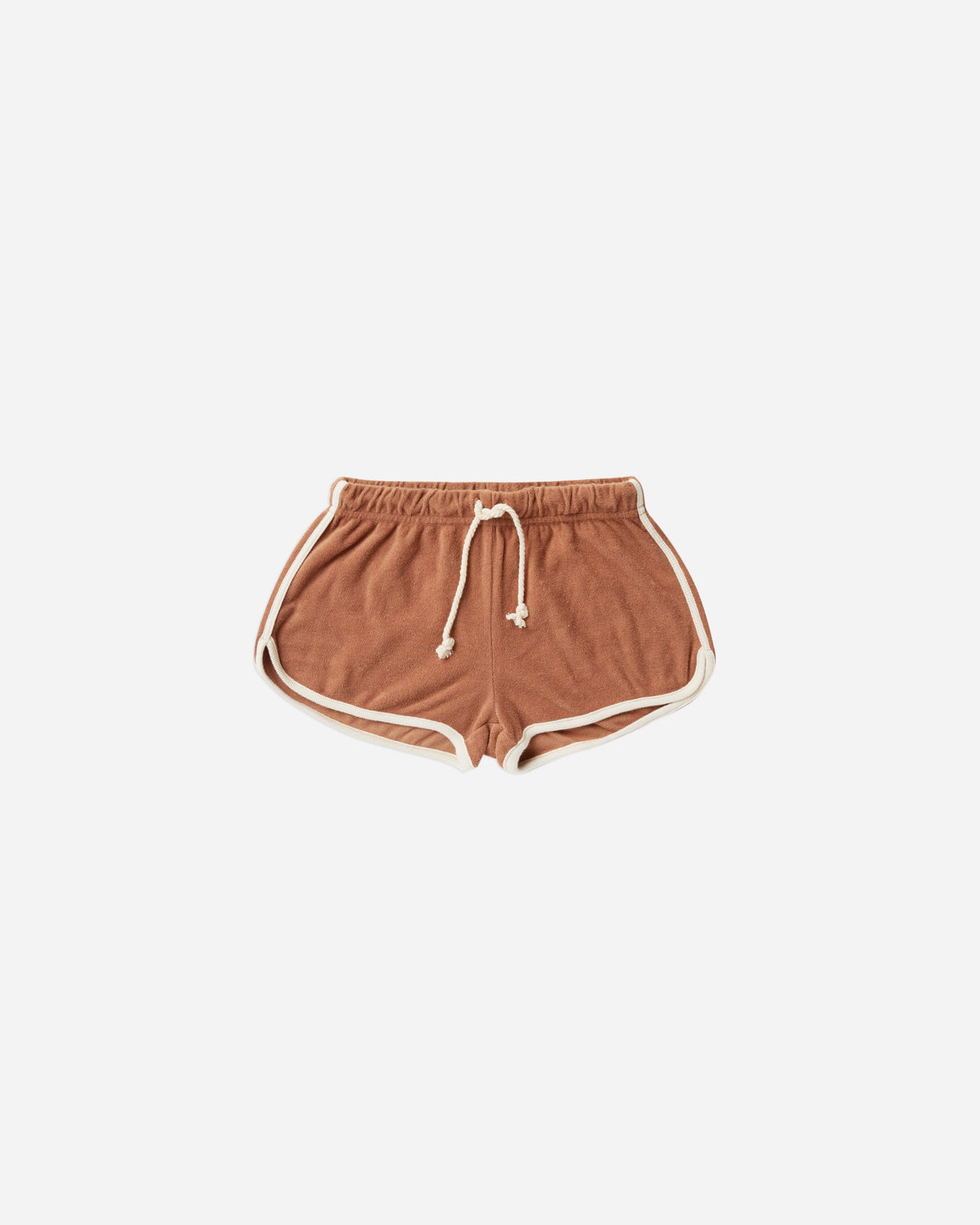 terry track short, terracotta