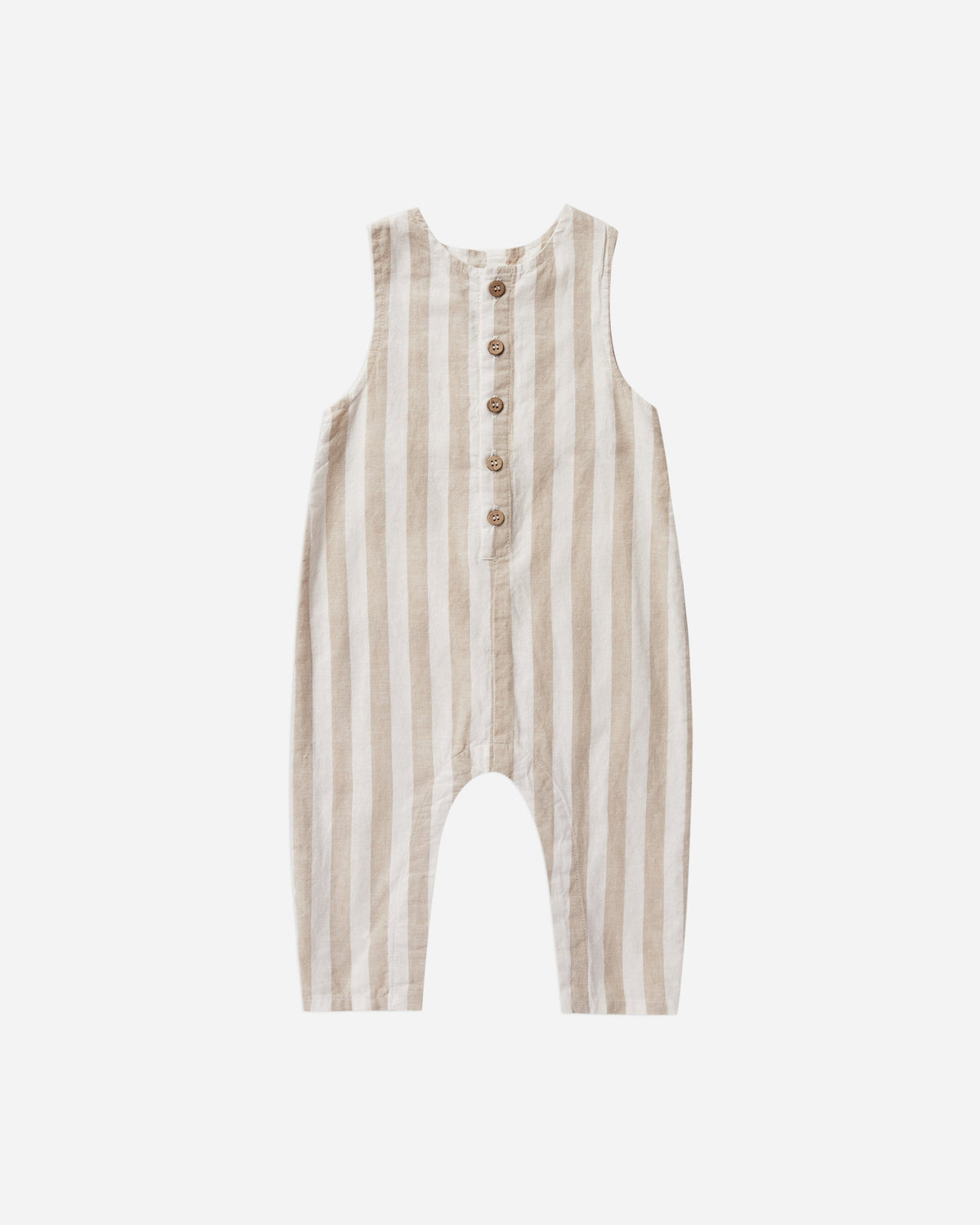 button jumpsuit, grey stripe