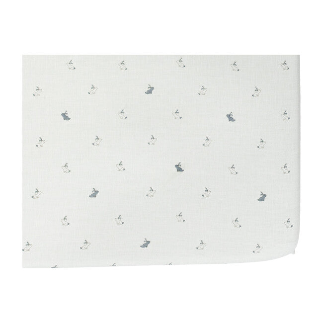 Woven Chambray Crib Sheet - Hatchling Bunny