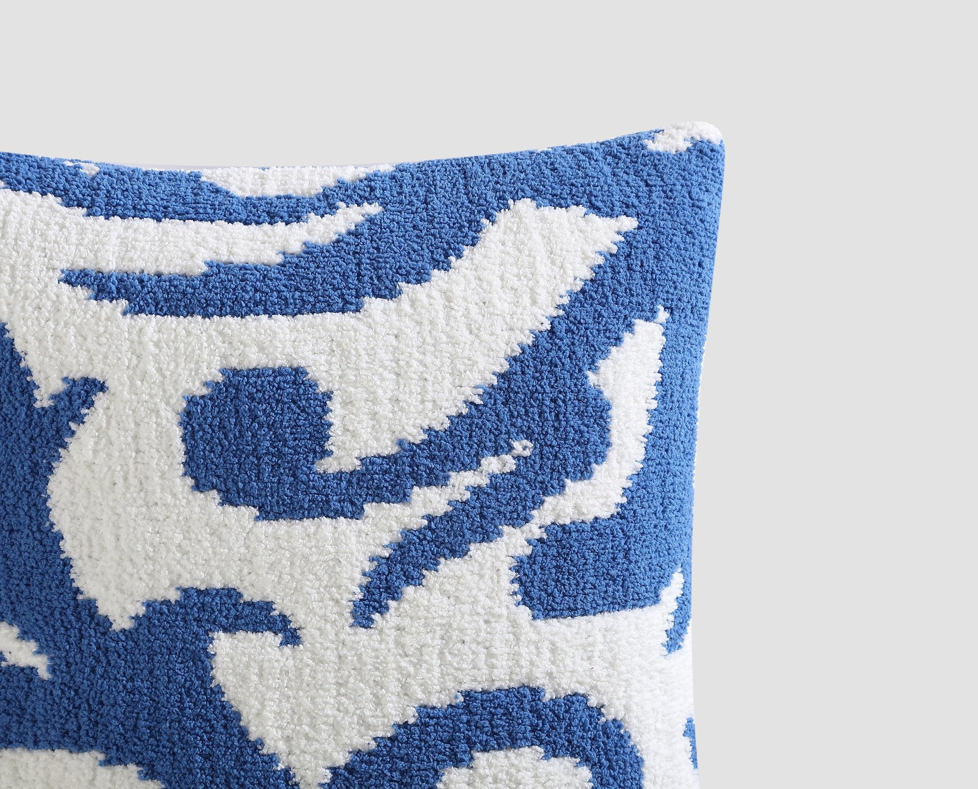 Casablanca Throw Pillow - Cobalt Blue/ Off White