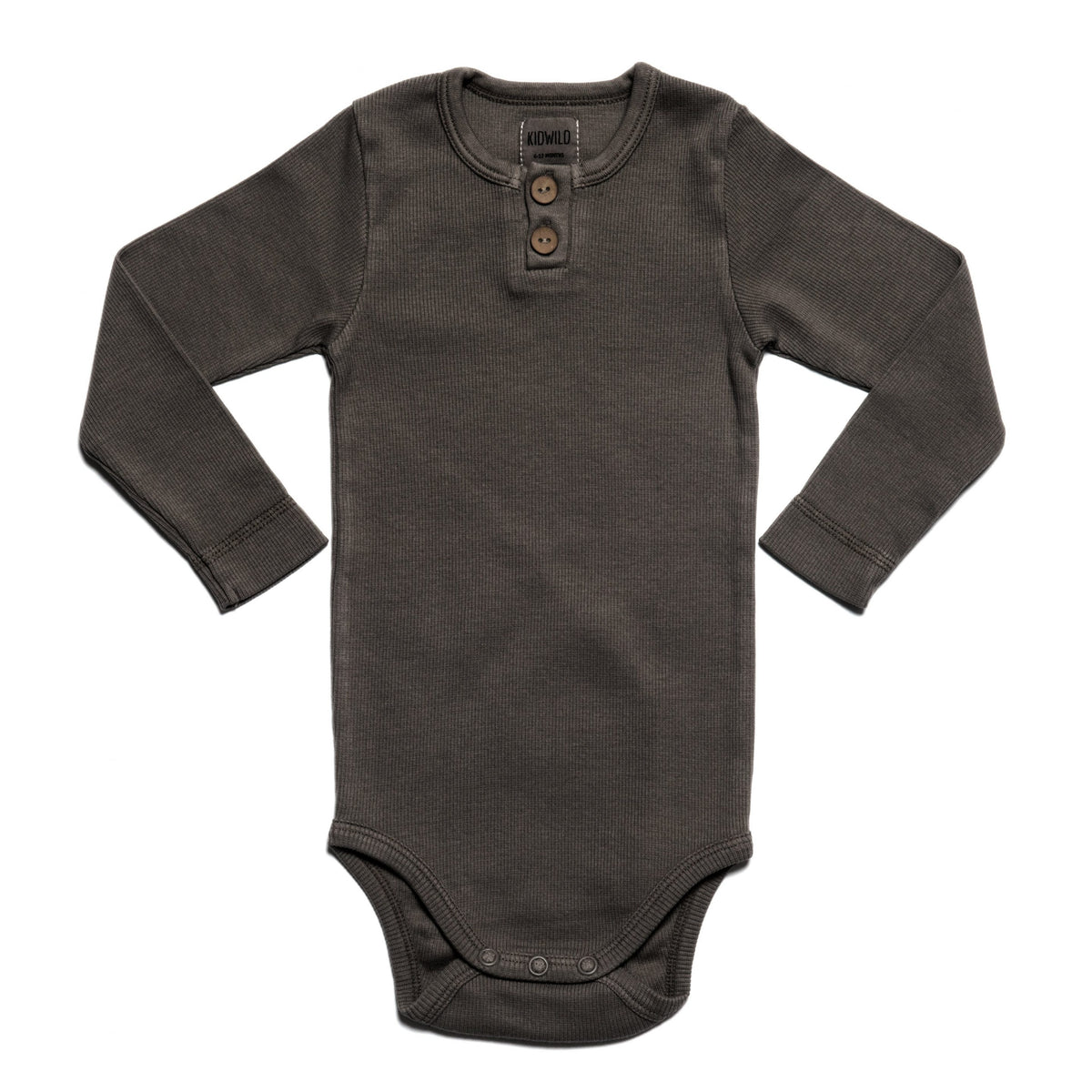 Organic Vintage Bodysuit L/S Slate